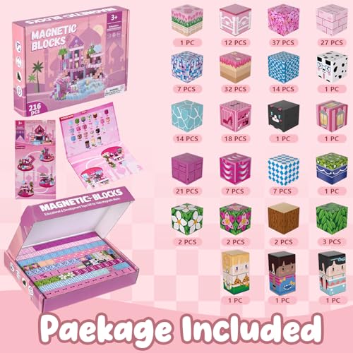40% Off ADAH 216PCS Magnetic Building Blocks for Girls - Image 3