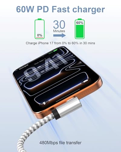 70% Off 10ft USB C Cable 2-Pack with Code MY5EWL84 - Image 3