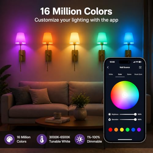 50% Off Smart Battery Powered Wall Light Set of 2 - Image 4
