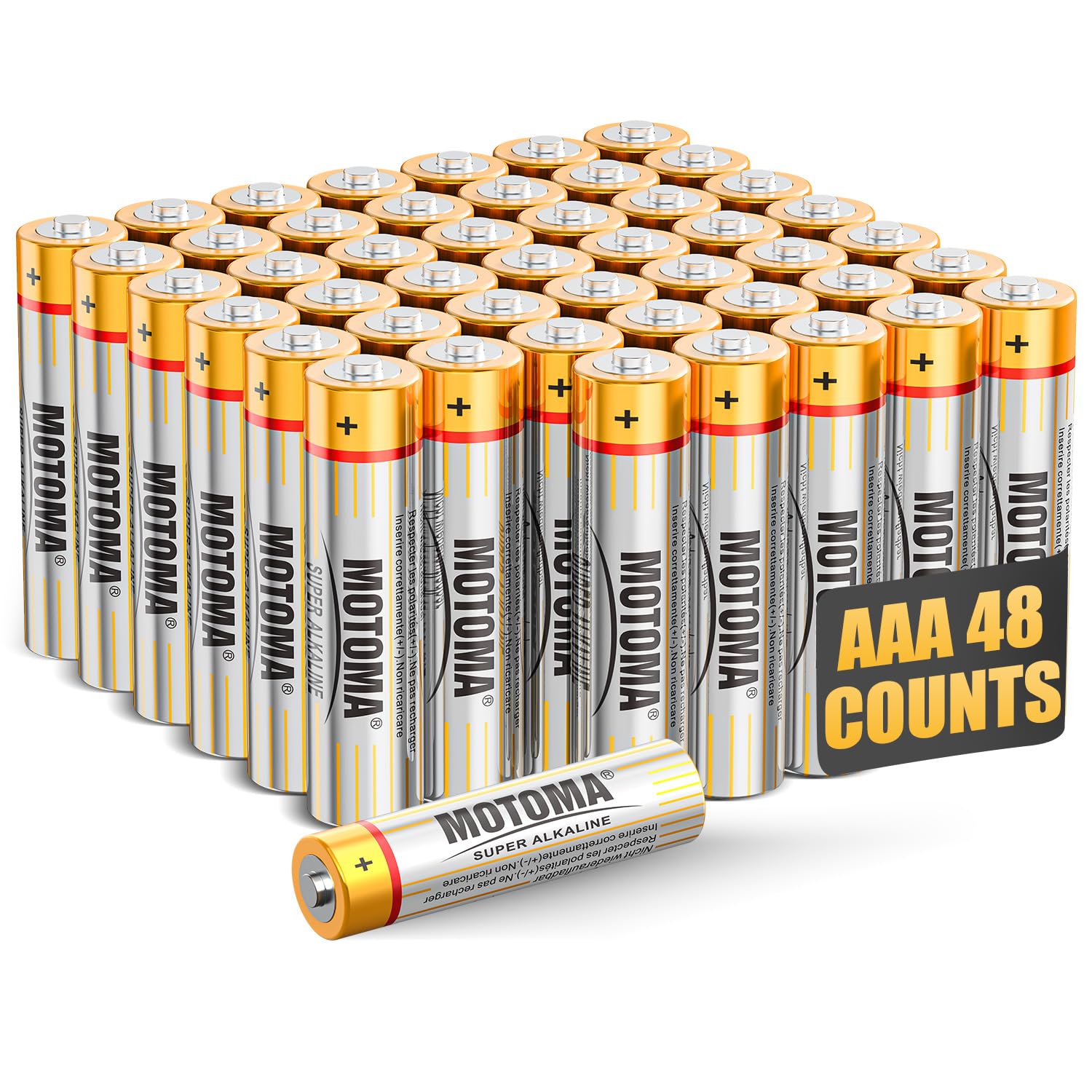 40% Off MOTOMA AAA Batteries 48-Pack + Code 3LLH3EAX