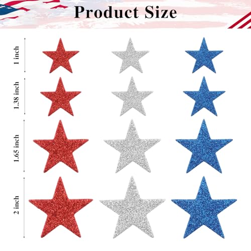 Save 50% on WSICSE 480 Patriotic Foam Star Stickers - Image 3