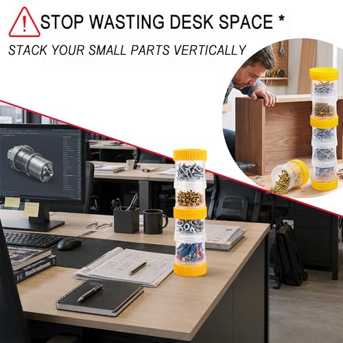 Stackable Screw Container - 12 Cups & 9 Lids at $14.29 - Image 5