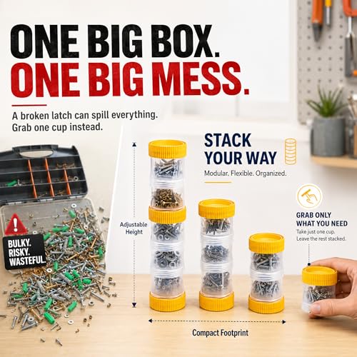 Stackable Screw Container - 12 Cups & 9 Lids at $14.29 - Image 6