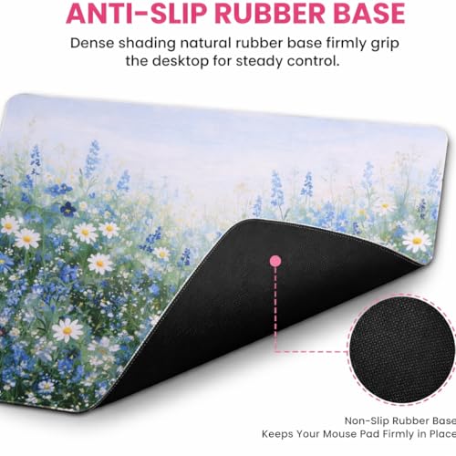 Save $4 with Code! J285VBLO – Blue Flower Desk Mat - Image 5