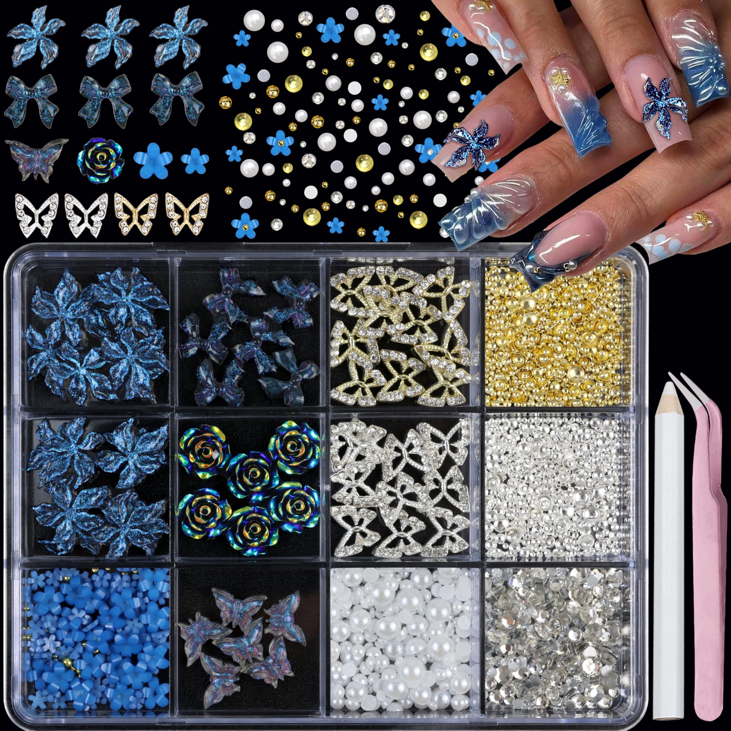 11% Off 3D Flower Nail Art Charms Set – Use Code KRDVFSTR