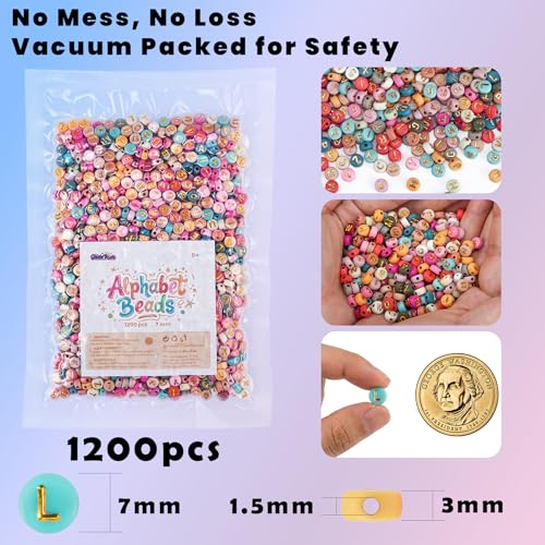 20% Off Gionlion 1200+ Colorful Letter Beads - Image 4