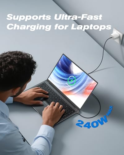30% Off Thunderbolt 4 Cable 3.3ft USB-C 240W Fast Charging - Image 4