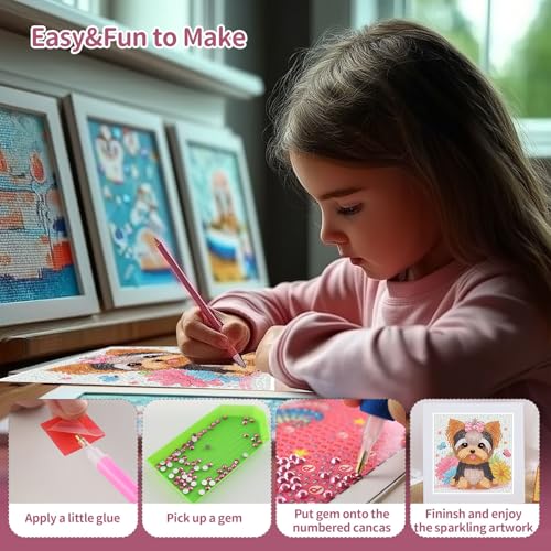Save 50% on Gemozaic Dog Diamond Art Kit for Kids - Image 7