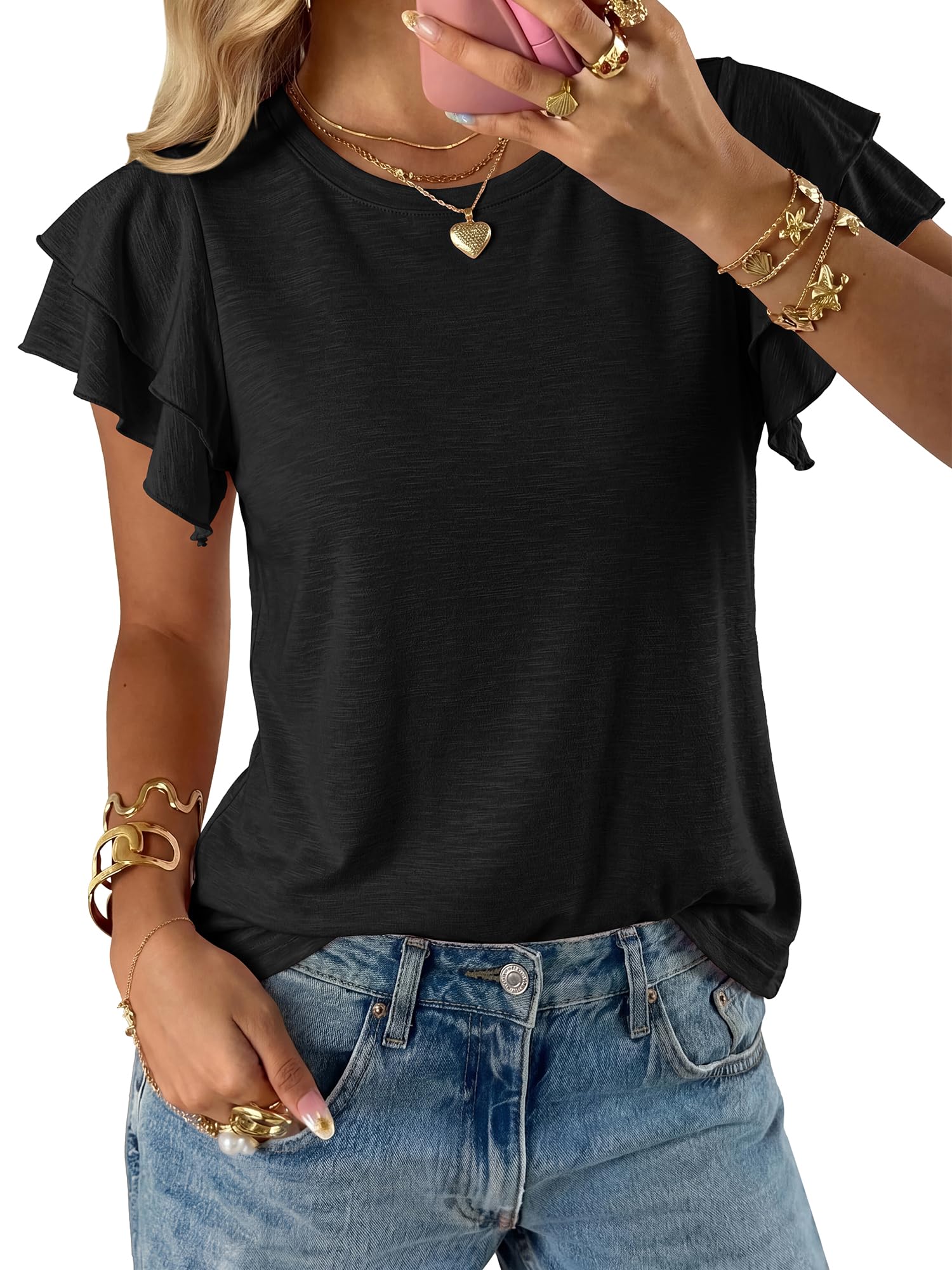 30% Off BTFBM Women's Casual Summer Tunic Blouse