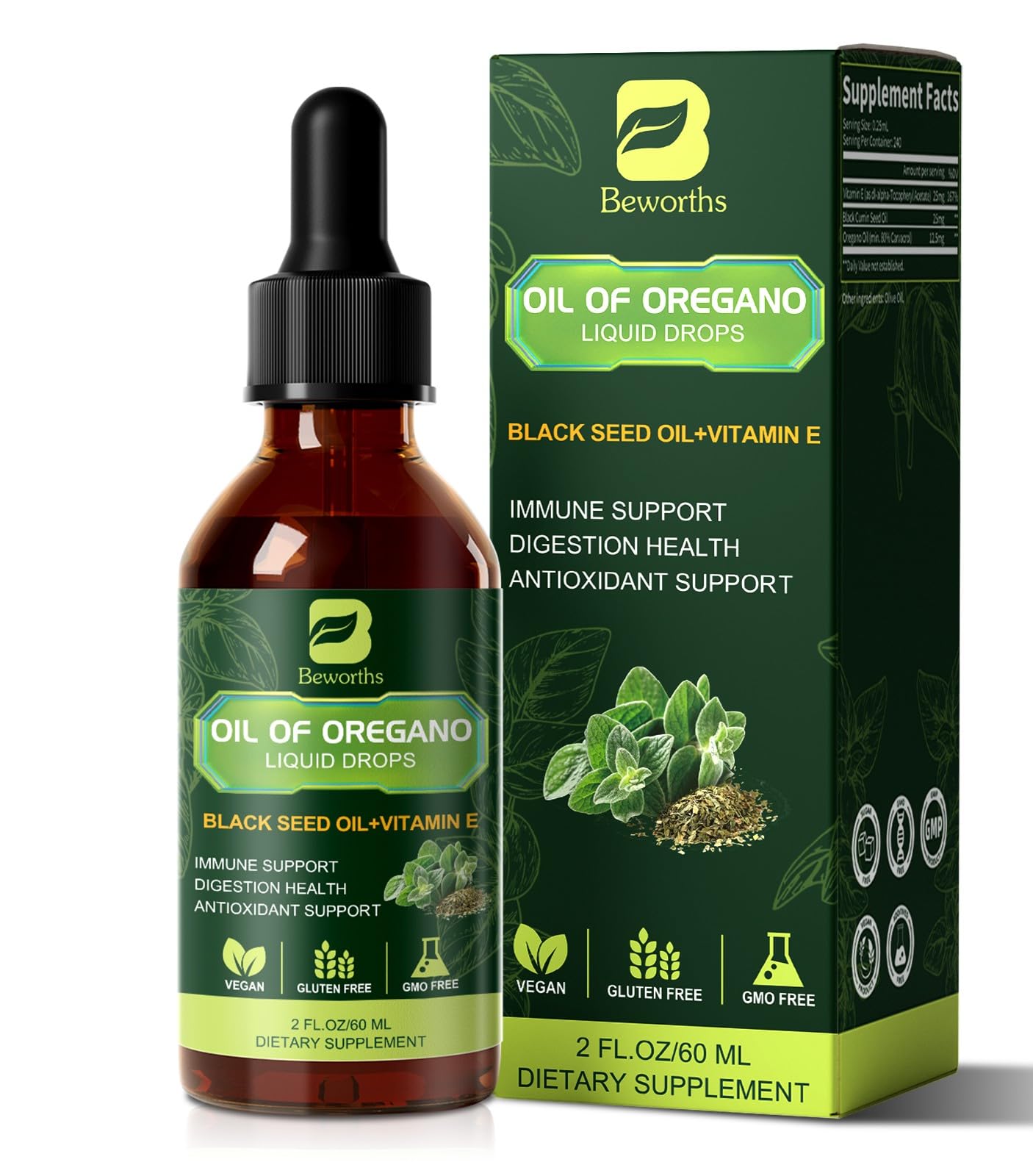 Save 19% on B BEWORTHS Organic Oregano Oil Drops with code