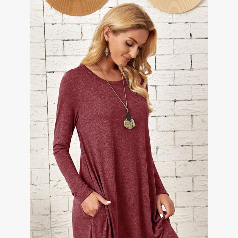 Eternatastic Long Sleeve Lounge Dress with Pocket – $14.88 - Image 4