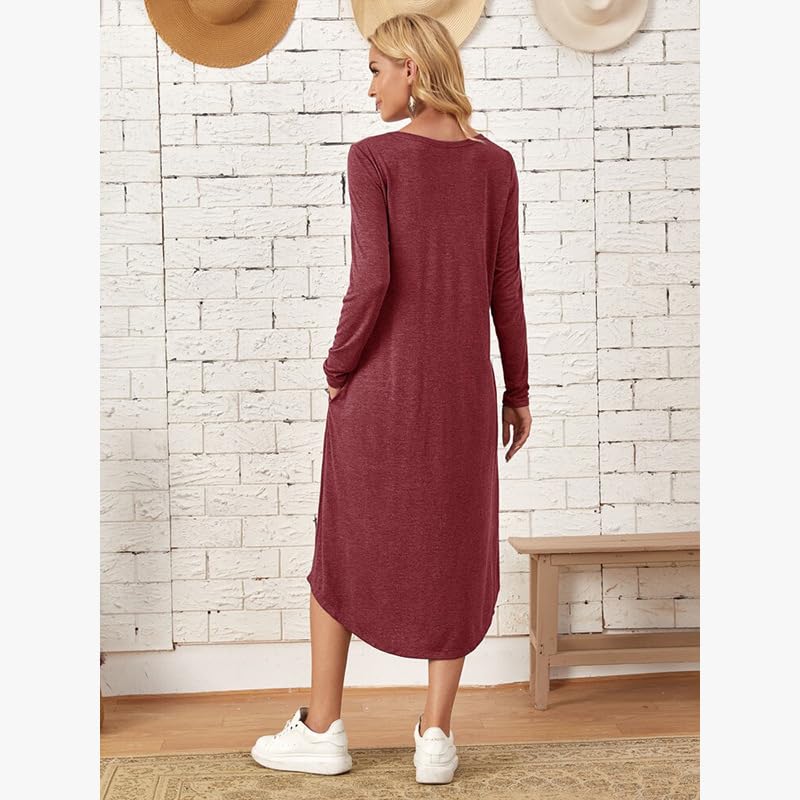 Eternatastic Long Sleeve Lounge Dress with Pocket – $14.88 - Image 5