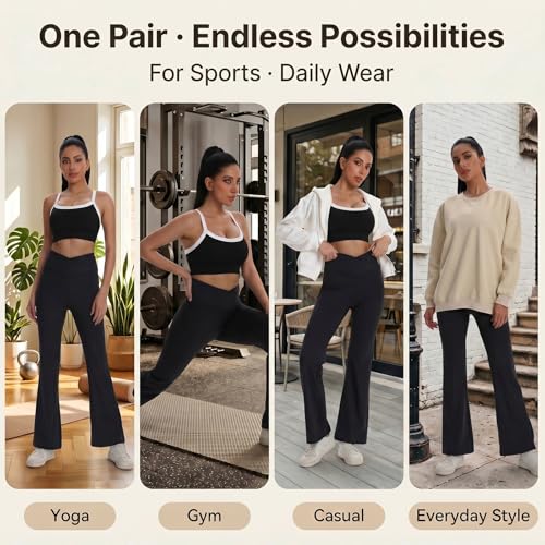 Clip 10% Off + Code: Women's Flared Yoga Leggings - Image 7