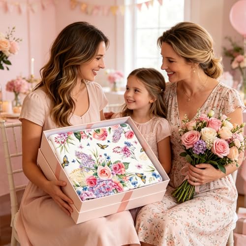 Save 47% on Yuboo Floral Throw Blanket – Soft Fleece - Image 6