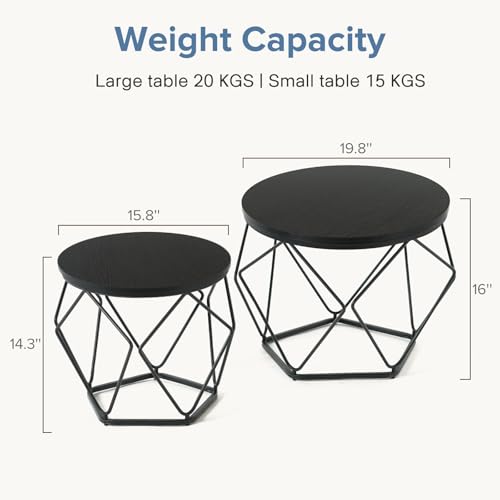 33% Off DUMOS Nesting Coffee Table Set with Hidden Storage - Image 4