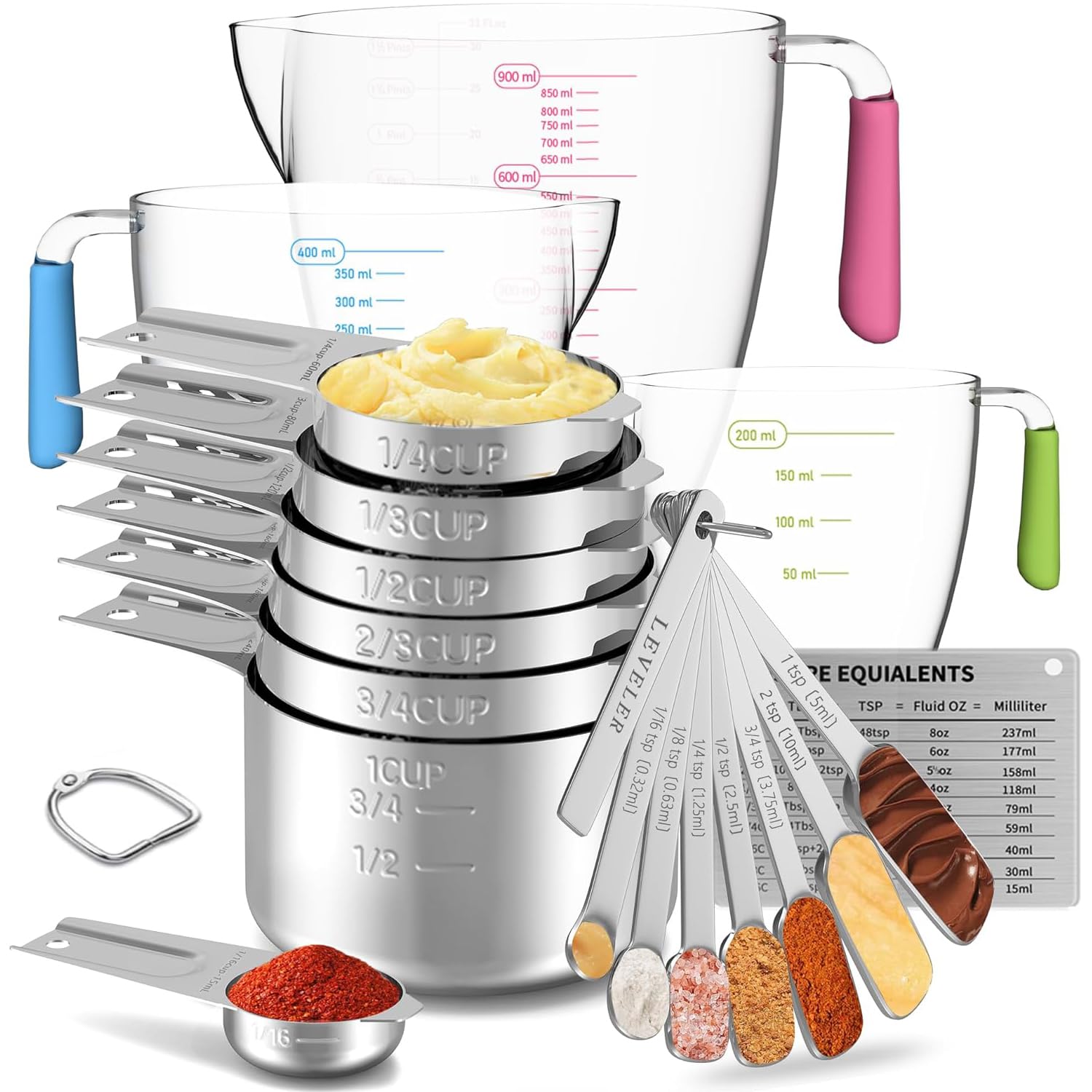 50% Off Stainless Steel Measuring Cups and Spoons Set