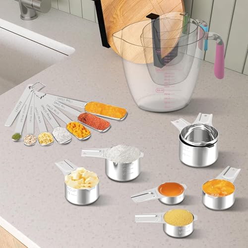 50% Off Stainless Steel Measuring Cups and Spoons Set - Image 3