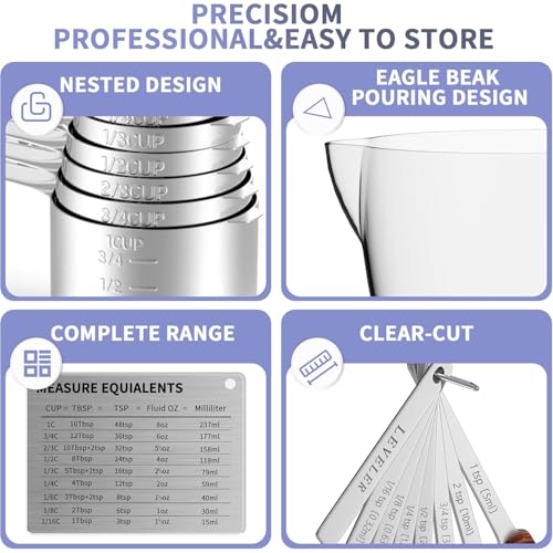 50% Off Stainless Steel Measuring Cups and Spoons Set - Image 7
