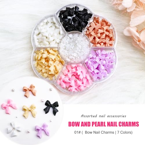 50% Off Cute Bow Nail Charms Set for DIY Nail Art - Image 3
