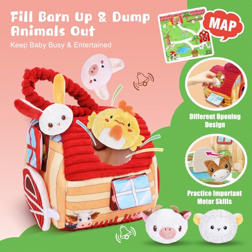 50% Off Baby Farm Animals Toy Set with Sound & Mirror - Image 4