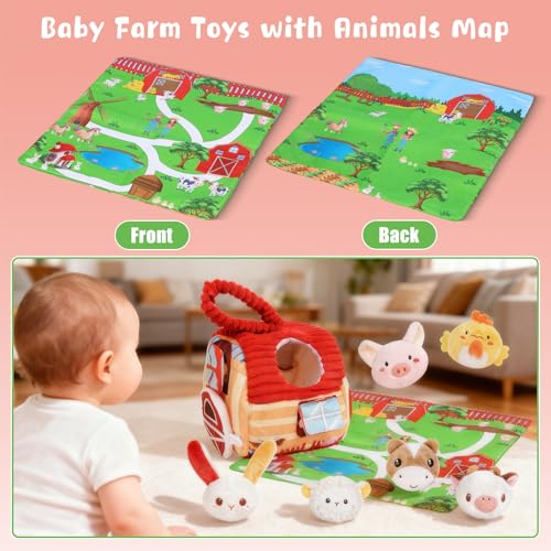 50% Off Baby Farm Animals Toy Set with Sound & Mirror - Image 6