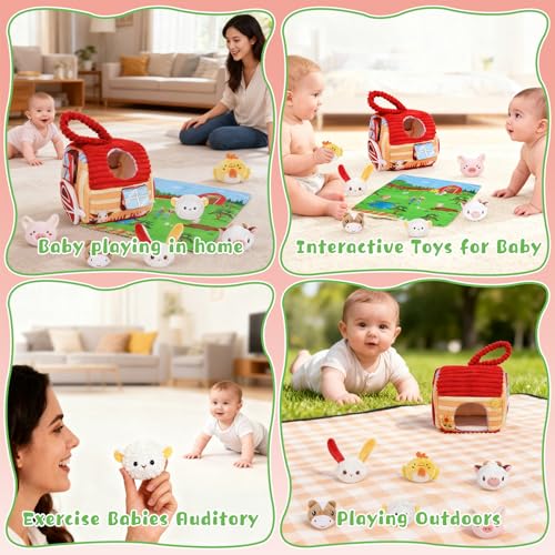 50% Off Baby Farm Animals Toy Set with Sound & Mirror - Image 7