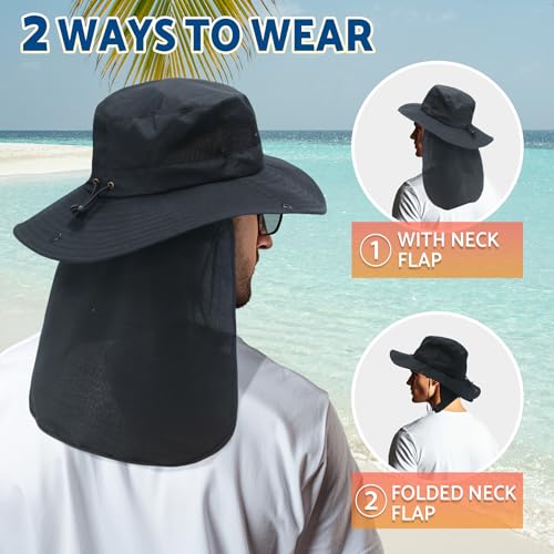 50% Off NPJY Sun Fishing Hat with Neck Flap for UV Protection - Image 4