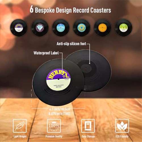 50% Off Vintage Vinyl Record Coasters - Ideal Music Gift - Image 6