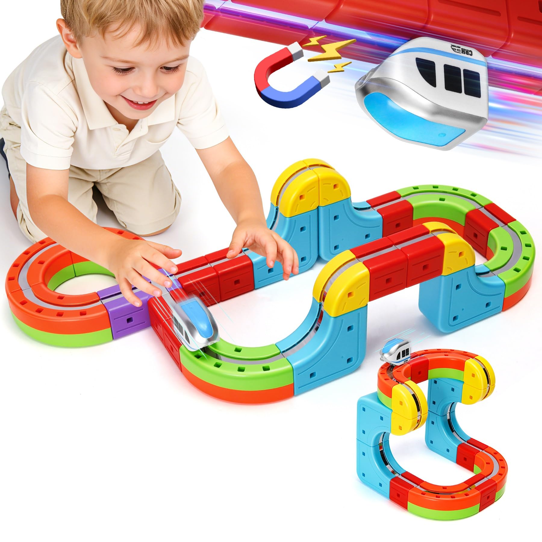 50% Off Magnetic Train Set for Kids with Vertical Climb - Image 1