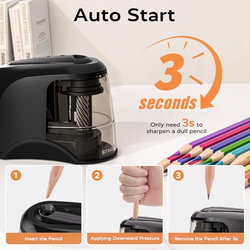Save 33% on STAGEEK Electric Pencil Sharpener – Use Code 8CRQOZ7F - Image 5