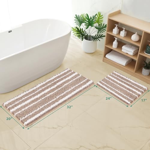 Save 55% on HOMEIDEAS Bathroom Rugs Set – 2-Piece Non-Slip - Image 3