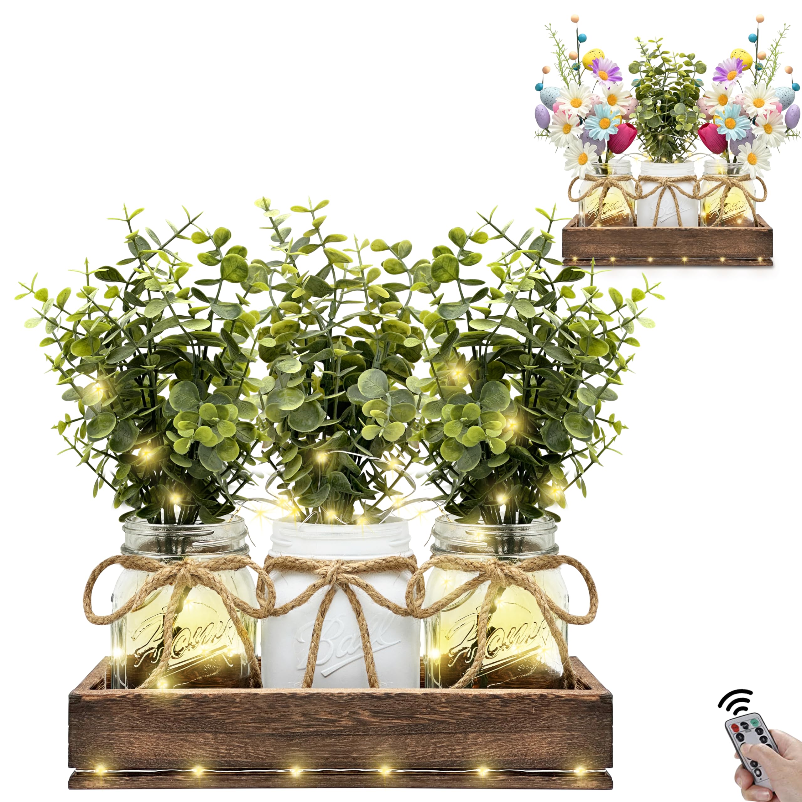Save 40% on HOMECOR Mason Jar Centerpiece with Code DN4QGBZ7