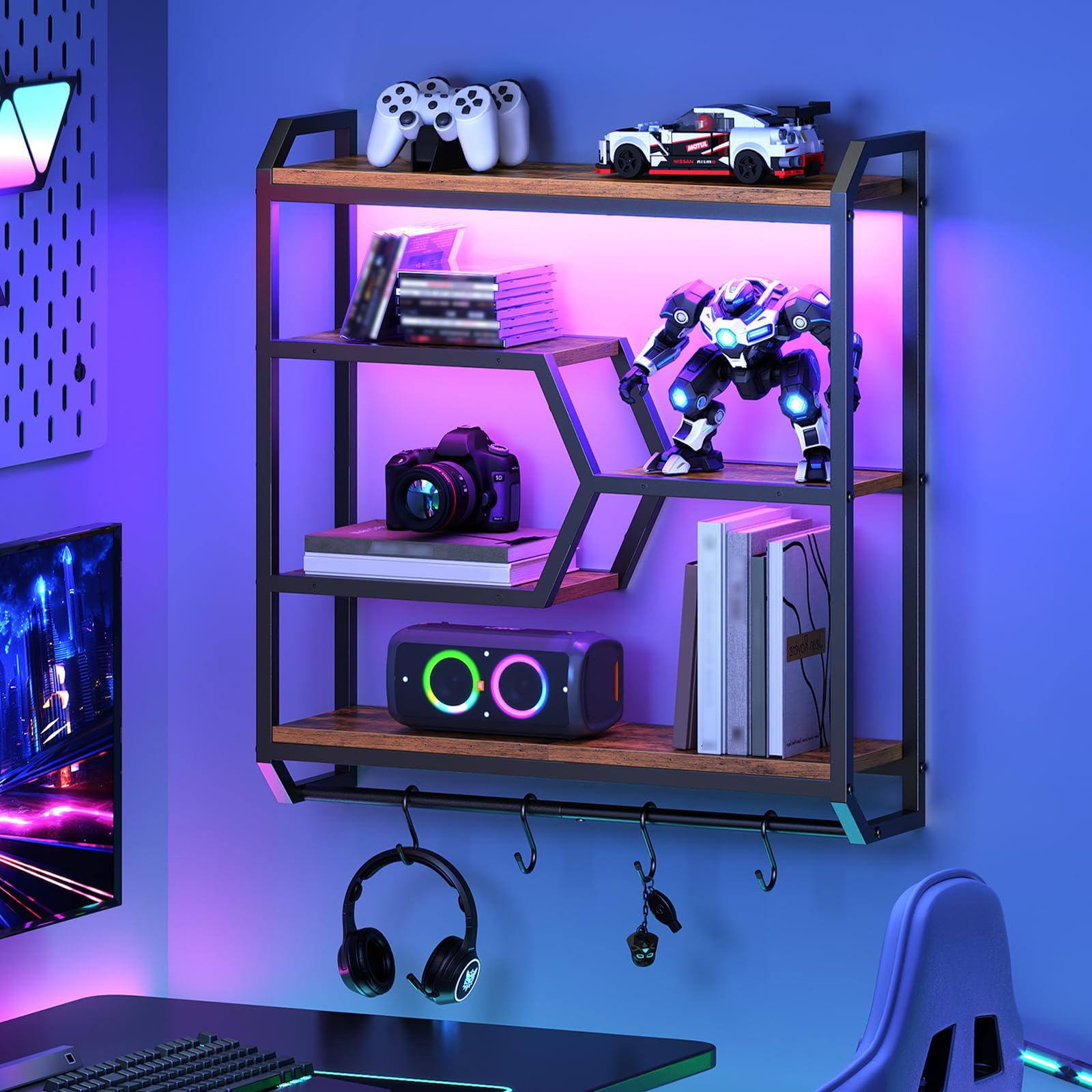 38% Off HOOBRO LED Floating Shelf – Only $34.99