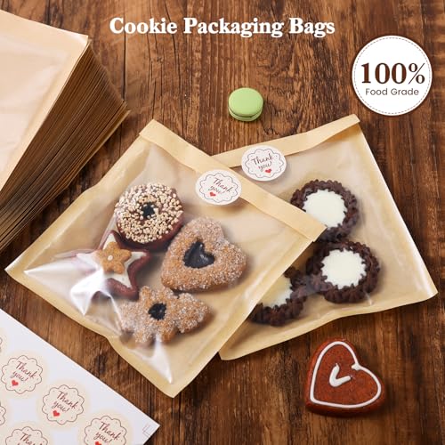 Save 50% - HONKID 100 Pack Cookie Bags with Seal Stickers - Image 3