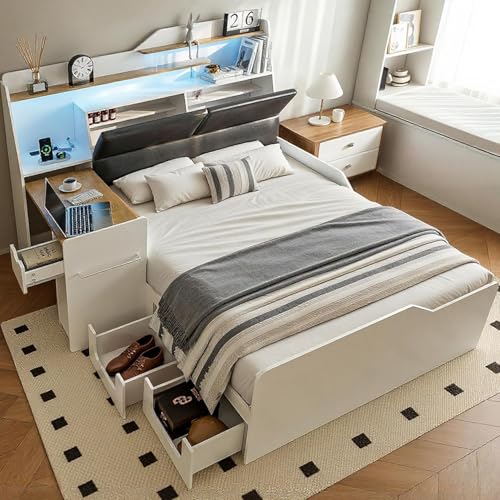 50% Off Kikihouse Full Size Platform Bed with Desk - Image 2