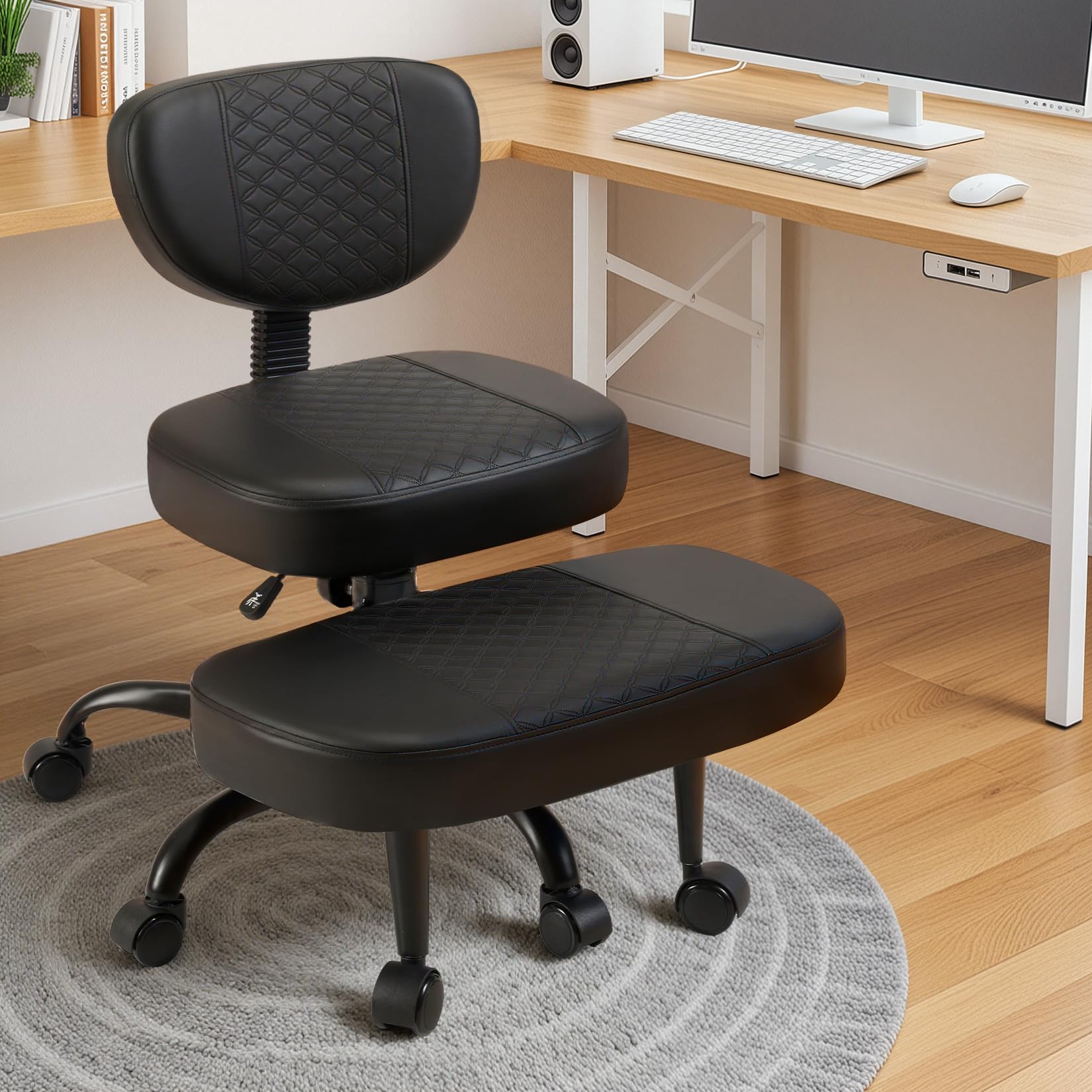 50% Off Avocahom Ergonomic Cross Legged Office Chair with Leg Rest