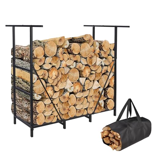 40% Off Vailge 4FT Firewood Rack with Waterproof Carrier Bag - Image 2
