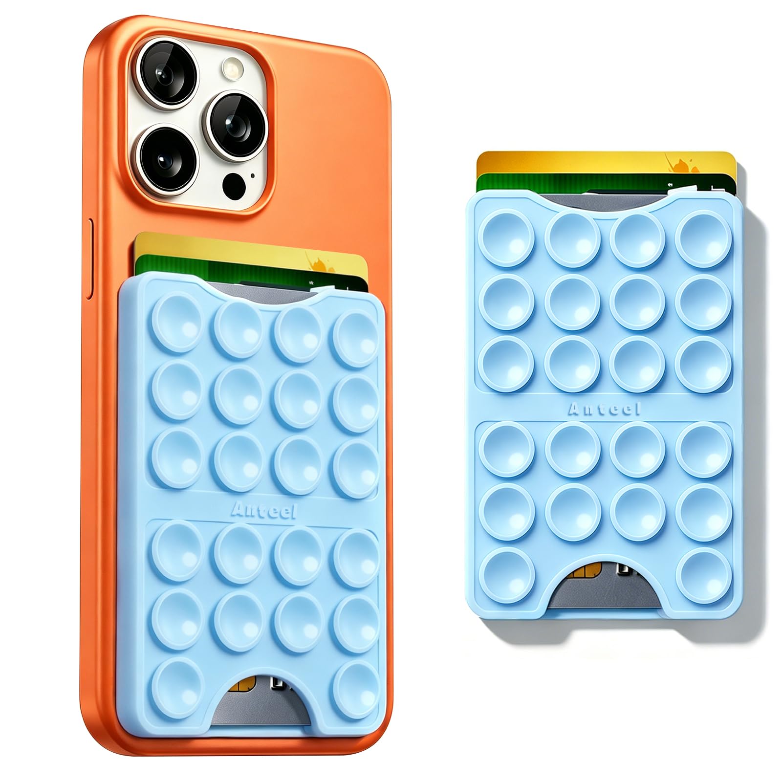 50% Off Anteel Silicone Suction Cup Phone Card Holder
