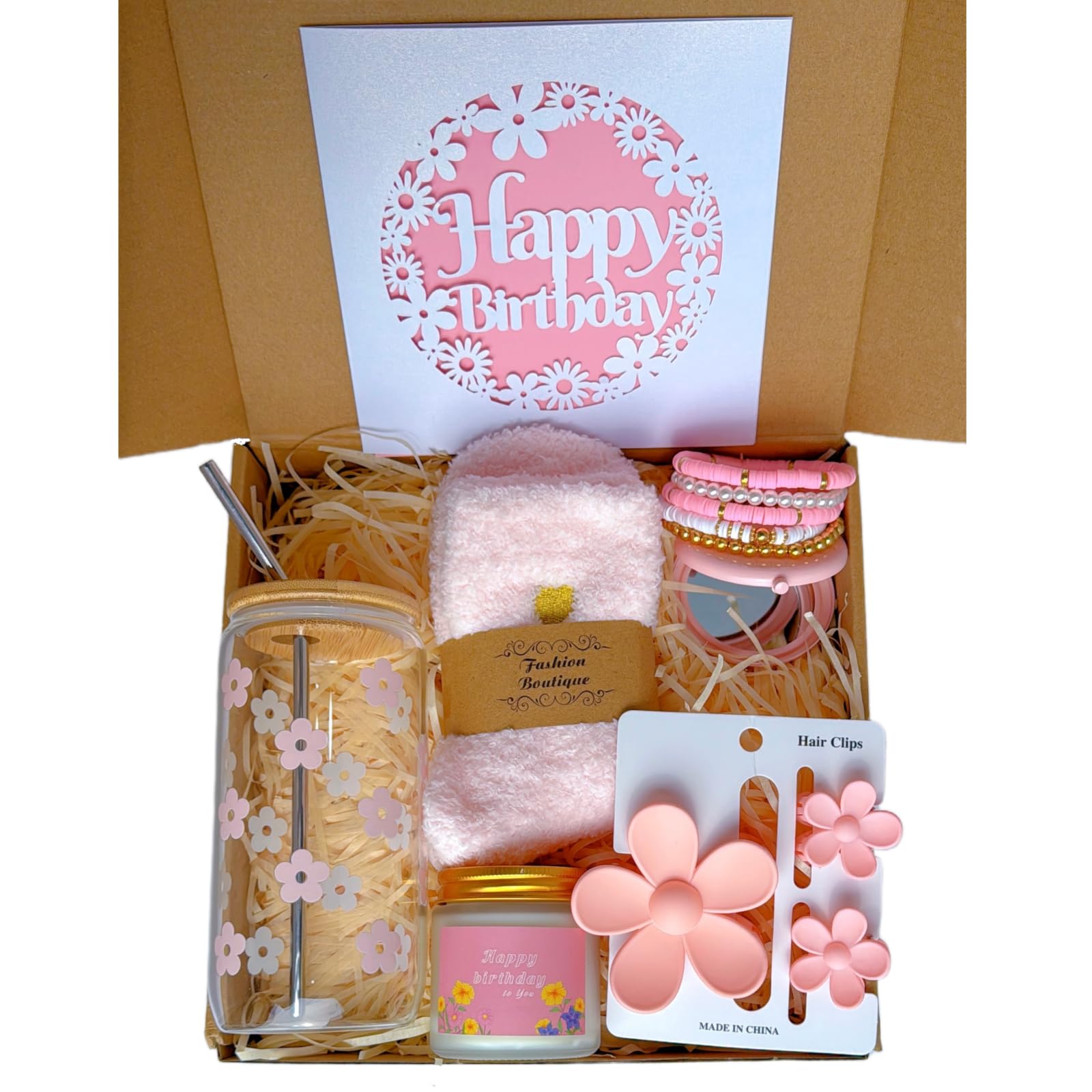 50% Off Birthday Gift Box Set for Women with 16oz Glass Cup - Image 1