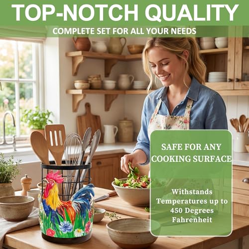 50% Off Taesun Rooster Utensil Holder for Farmhouse Kitchen - Image 4