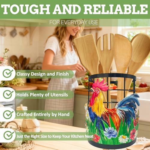 50% Off Taesun Rooster Utensil Holder for Farmhouse Kitchen - Image 5