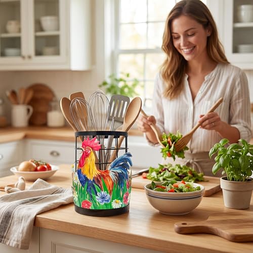 50% Off Taesun Rooster Utensil Holder for Farmhouse Kitchen - Image 6