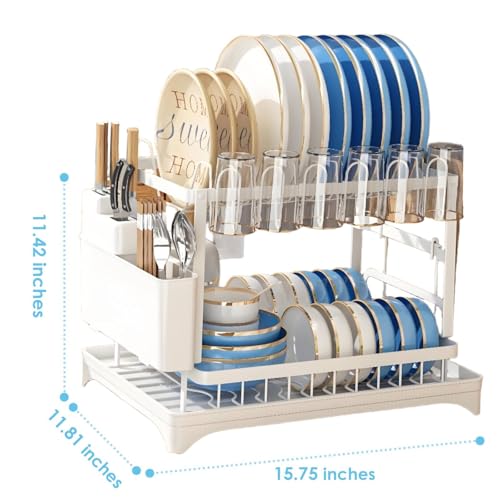 50% Off AIDERLY 2-Tier Dish Rack with Utensil Basket - Image 3