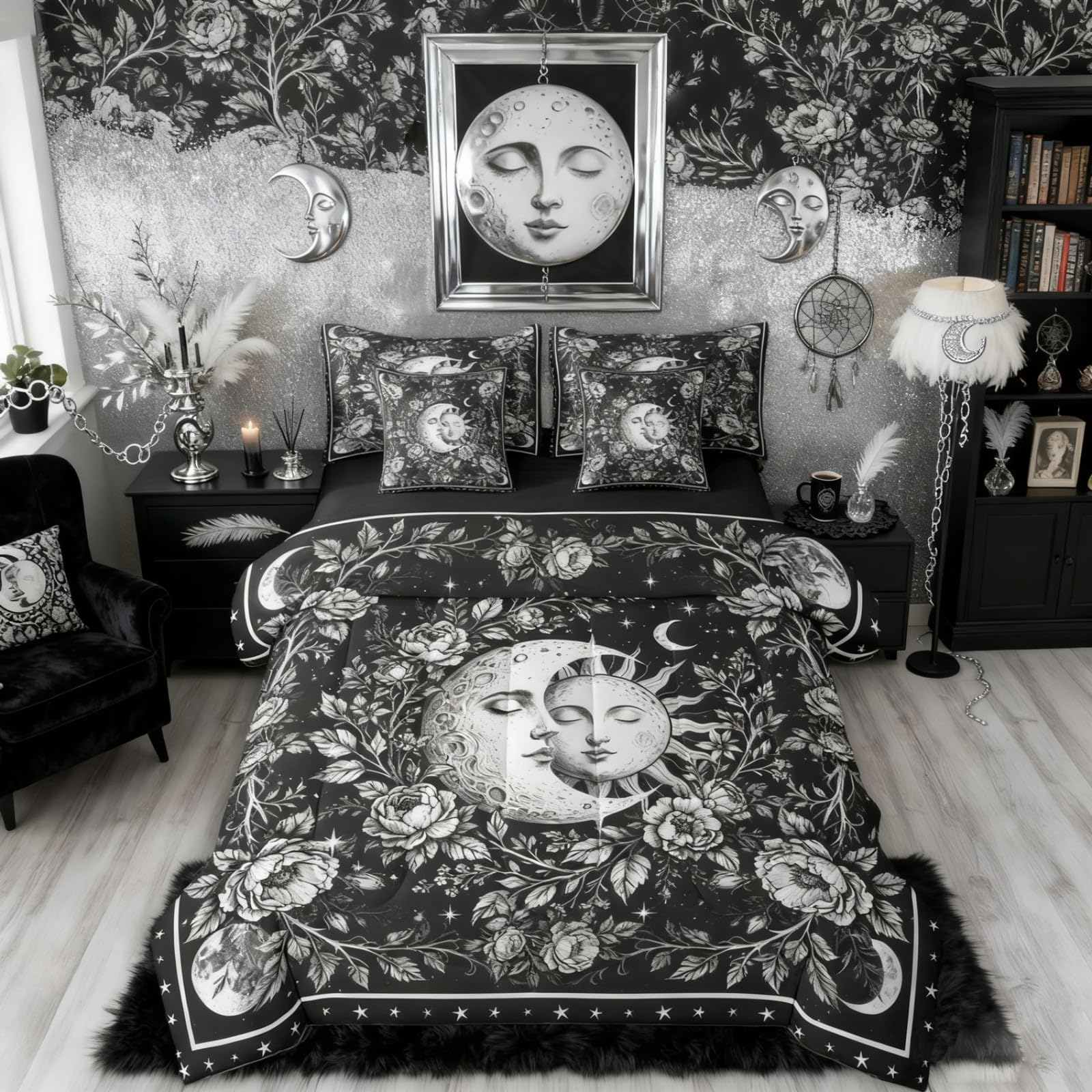 50% Off Gothic Queen Bedding Set – 7-Piece Deal