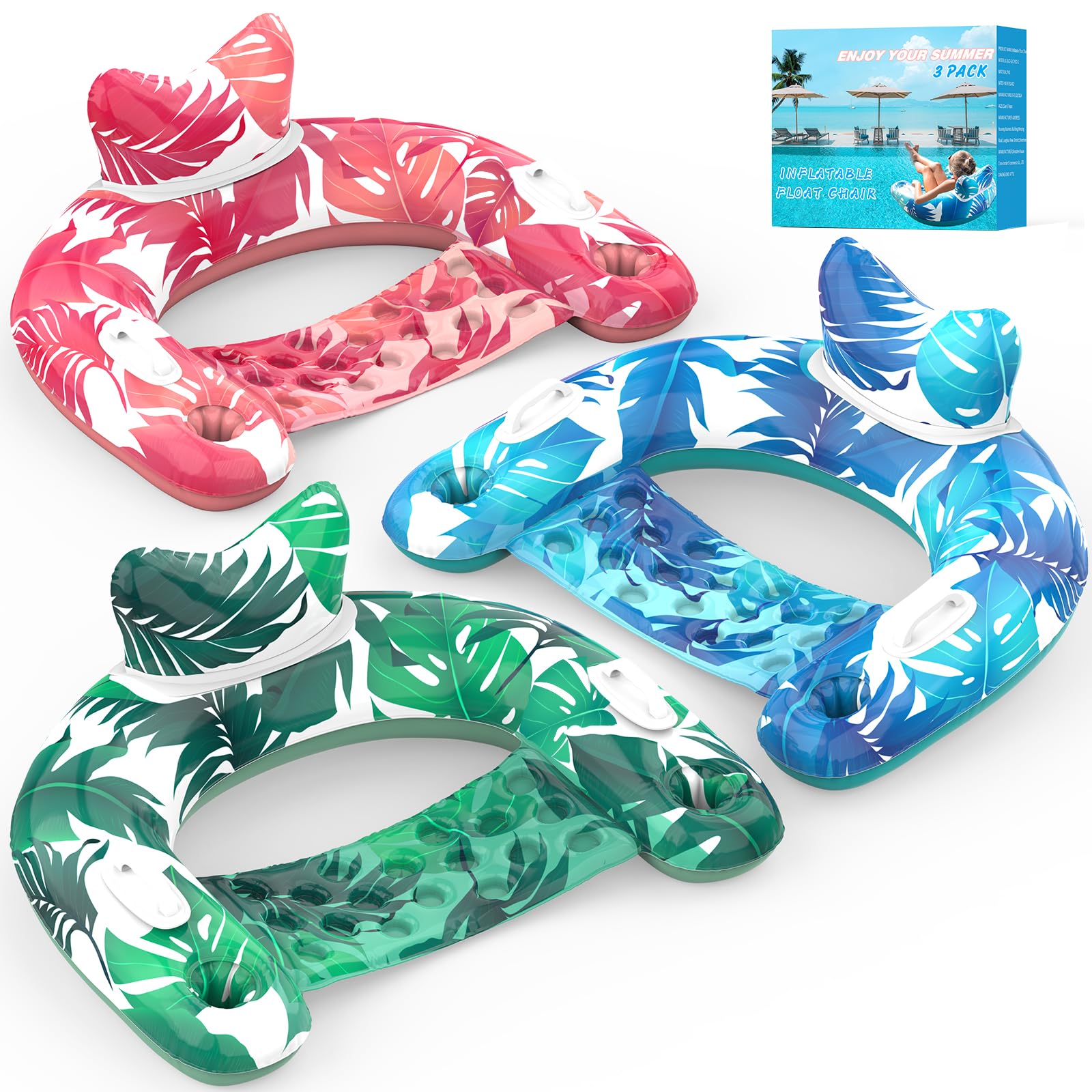 38% Off KEUCL Pool Floats 3-Pack with Cup Holders