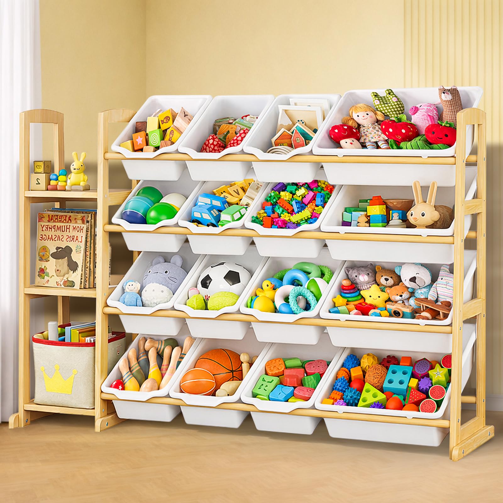 49% Off Etitlly Kids Toy Storage Organizer with 16 Bins - Image 1