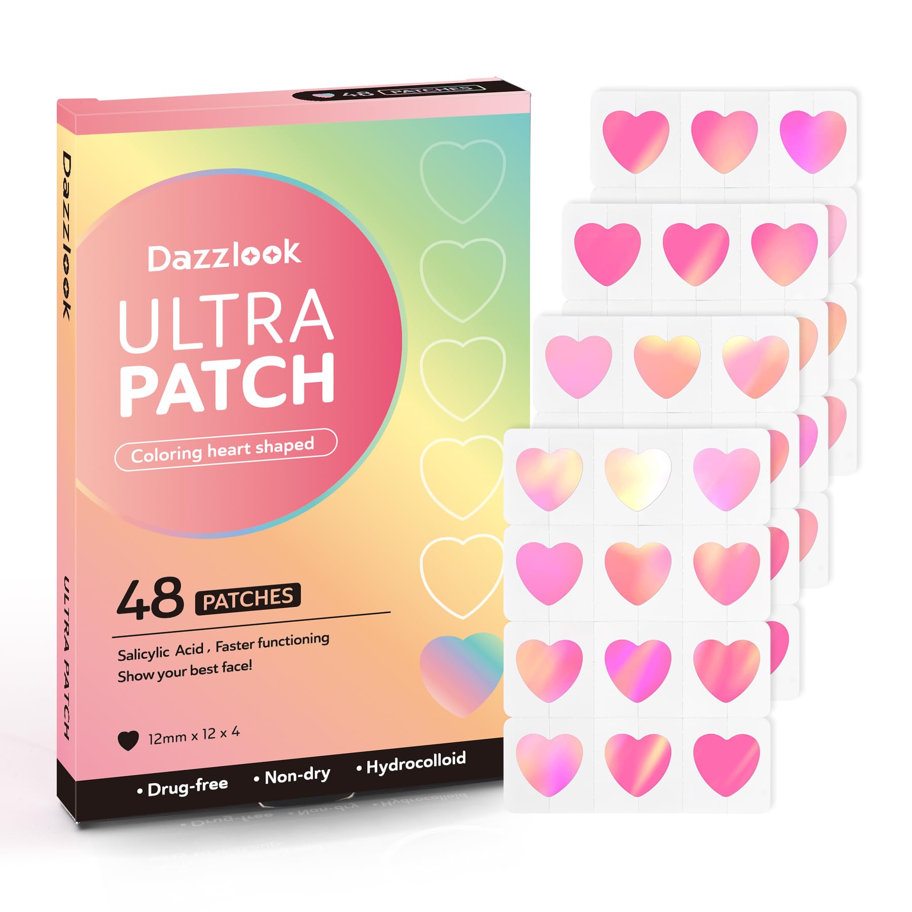 Save 24% on Cute Pink Heart Pimple Patches with Salicylic Acid