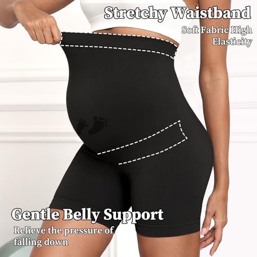 Save 5% on Maternity Biker Shorts with Pockets - Image 4