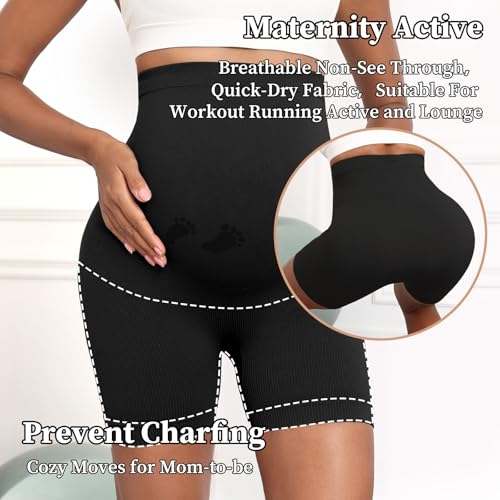 Save 5% on Maternity Biker Shorts with Pockets - Image 5