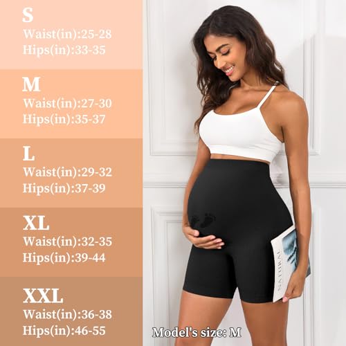 Save 5% on Maternity Biker Shorts with Pockets - Image 6